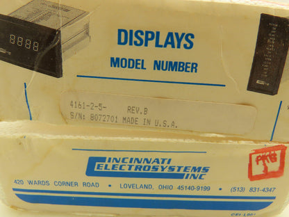Cincinnati Electrosystems 4161-2-5 Digital Panel Meter 2-Digit LED Display