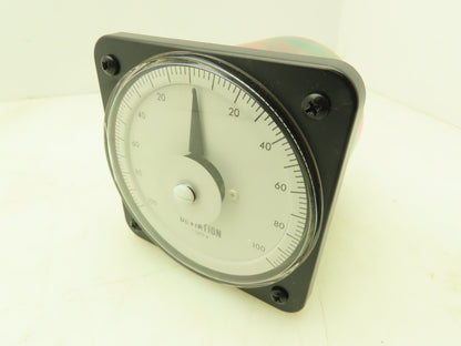 EIL YE/DB-40 Panel Meter DC Ammeter Gauge 100-0-100 Deviation 4" OD
