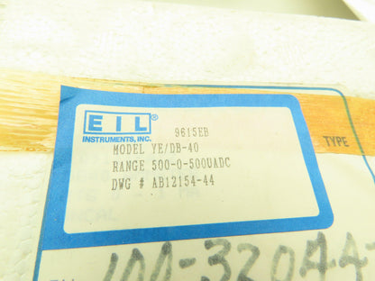 EIL YE/DB-40 Panel Meter DC Ammeter Gauge 100-0-100 Deviation 4" OD