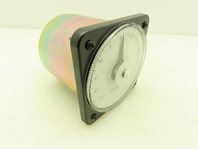 EIL YE/DB-40 Panel Meter DC Ammeter Gauge 100-0-100 Deviation 4" OD