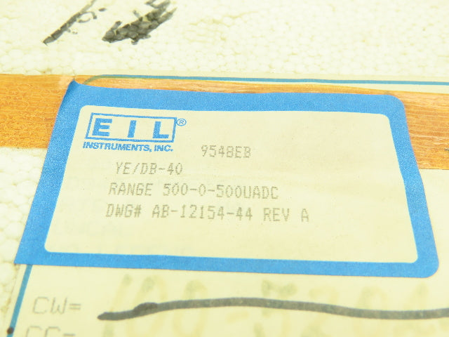 EIL Yokogawa YE/DB-40 Panel Meter DC Ammeter Gauge 100-0-100 Deviation 4" OD