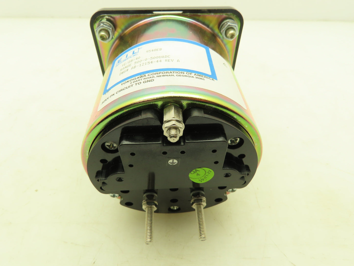 EIL Yokogawa YE/DB-40 Panel Meter DC Ammeter Gauge 100-0-100 Deviation 4" OD