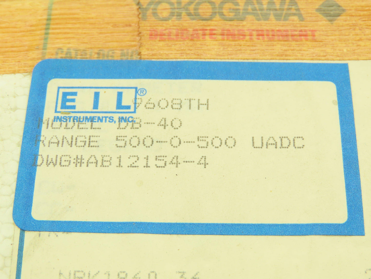 EIL Yokogawa DB-40 Panel Meter DC Ammeter Dial Gauge 60-0-60 Deviation 4" OD