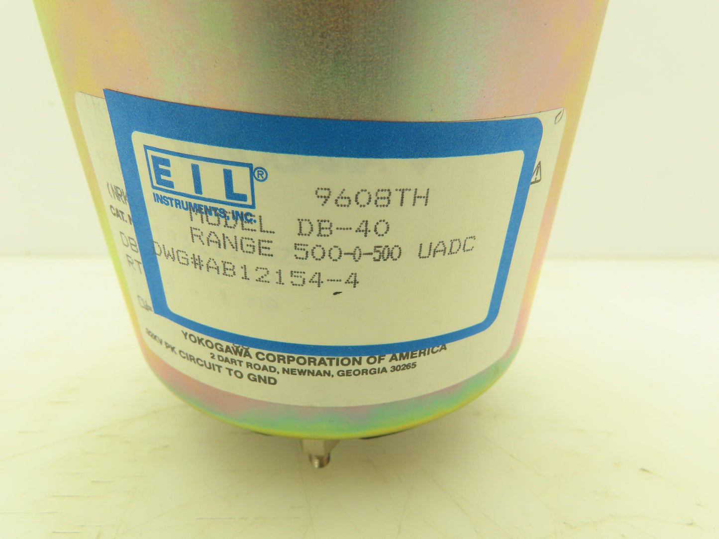 EIL Yokogawa DB-40 Panel Meter DC Ammeter Dial Gauge 60-0-60 Deviation 4" OD