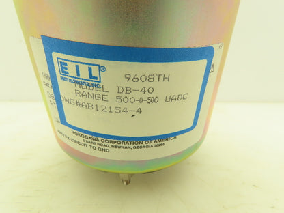 EIL Yokogawa DB-40 Panel Meter DC Ammeter Dial Gauge 60-0-60 Deviation 4" OD