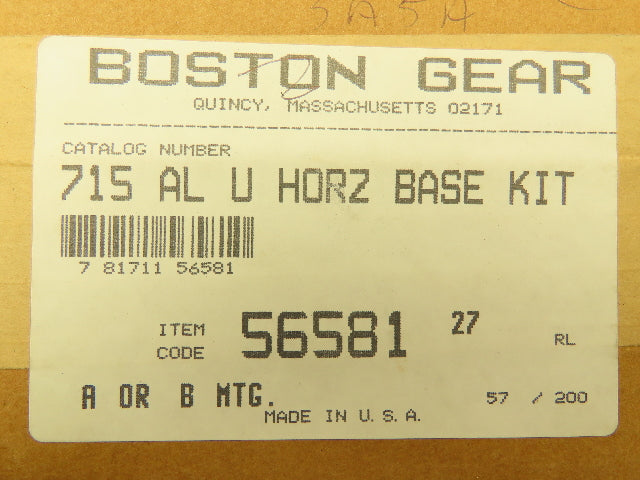 Boston Gear 715-AL-U Gearbox Base Horizontal Mount Kit 56581   Lot of 2