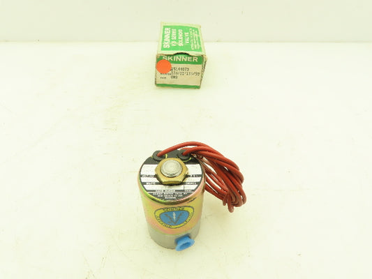 Honeywell Skinner V5L44870 Solenoid Valve 2-Way NC 75 PSI 120V Coil 1/8" NPT SS