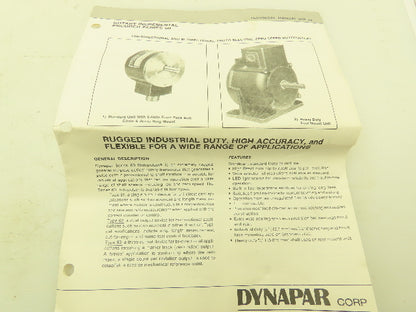 Dynapar 62-PNDF-0200-AB-00 Rotopulser Rotary Incremental Encoder 5/8 Dual Output