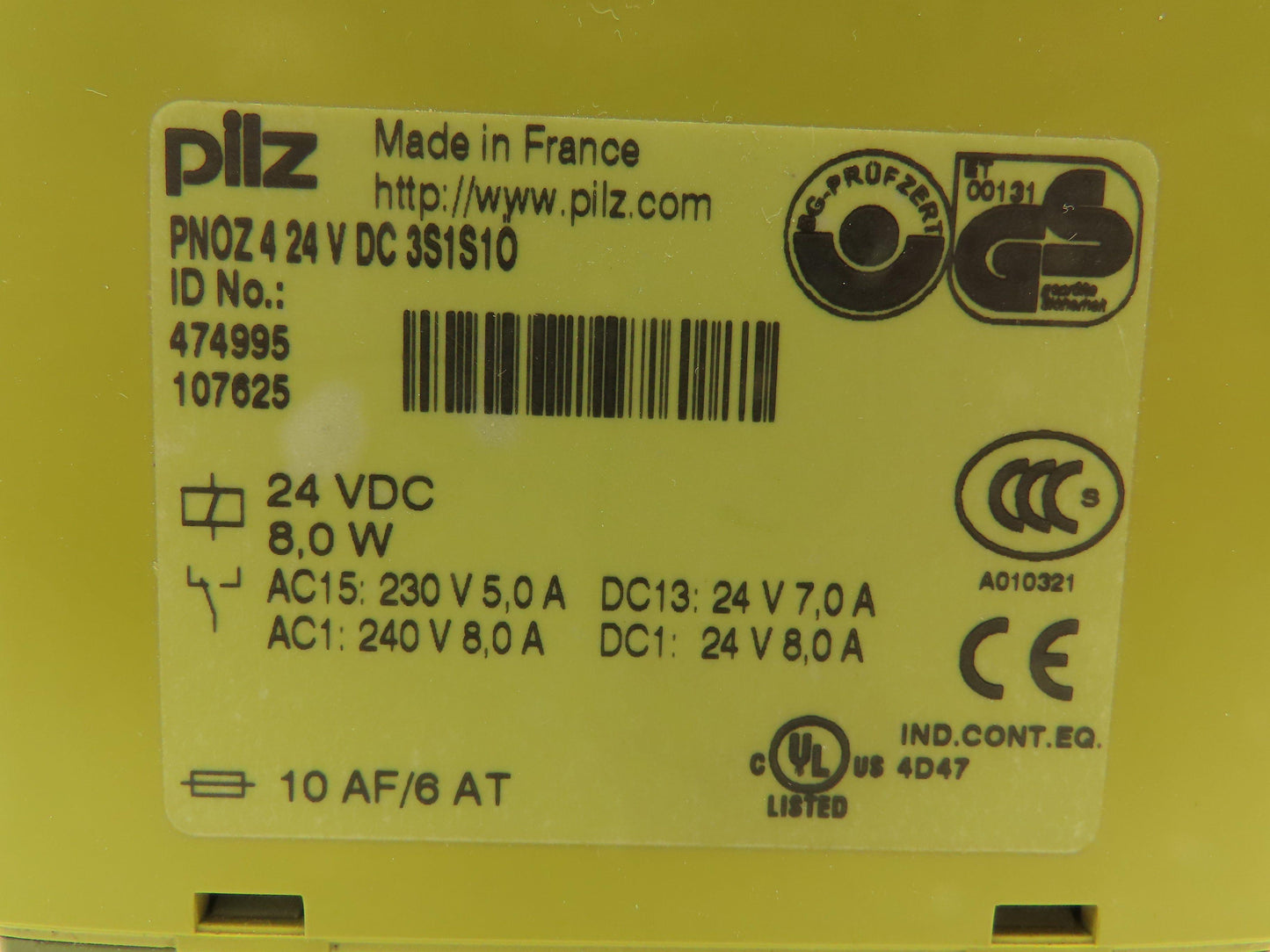 Pilz PNOZ 4 24 V DC 3S1S10 Safety Control Relay E Stop 24V 474995