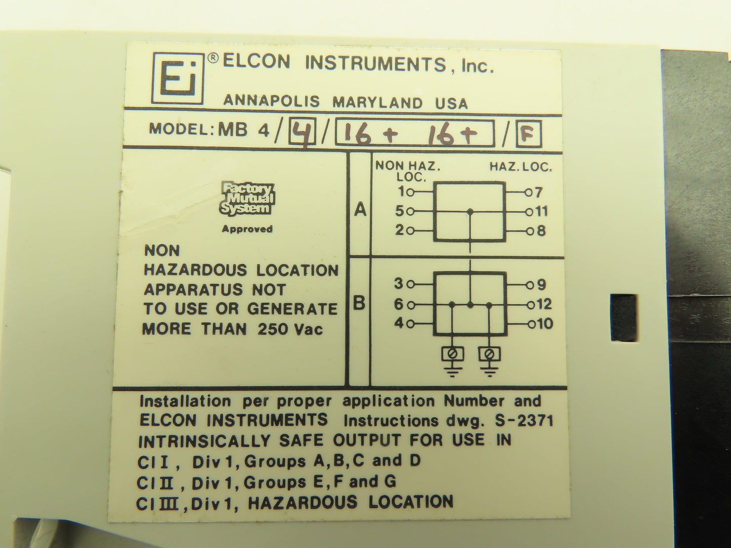 Elcon MB4/4/16+16/F Multi Barrer System Safety Module