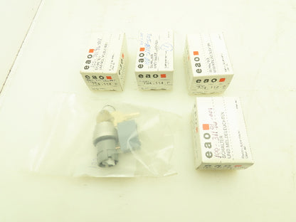 EAO 704.114.0  3-Position Keyed Selector Switch 22.5mm  Lot of 5