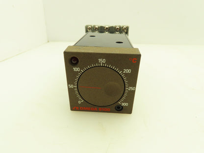 Omega 6102-J-0/300C Temperature Controller w/Base 0-300° C 230V 10A 6100 Series