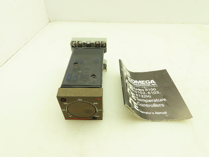 Omega 6102-J-0/300C Temperature Controller w/Base 0-300° C 230V 10A 6100 Series