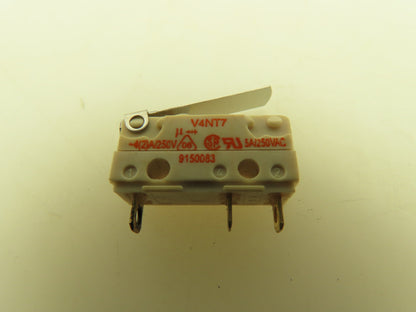 Burgess V4NT7 Snap-Action Microswitch Lever Switch 5A 250V   Lot of 4