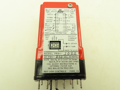 Red Lion Controls PRA1-1022 Pulse Rate to Analog Converter Relay 230V 12-Pin