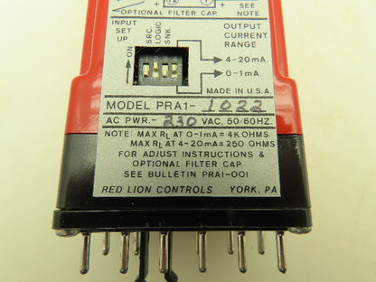 Red Lion Controls PRA1-1022 Pulse Rate to Analog Converter Relay 230V 12-Pin
