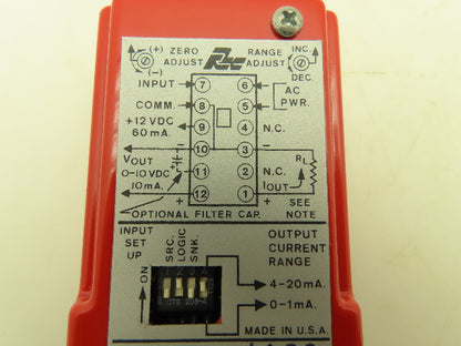 Red Lion Controls PRA1-1022 Pulse Rate to Analog Converter Relay 230V 12-Pin