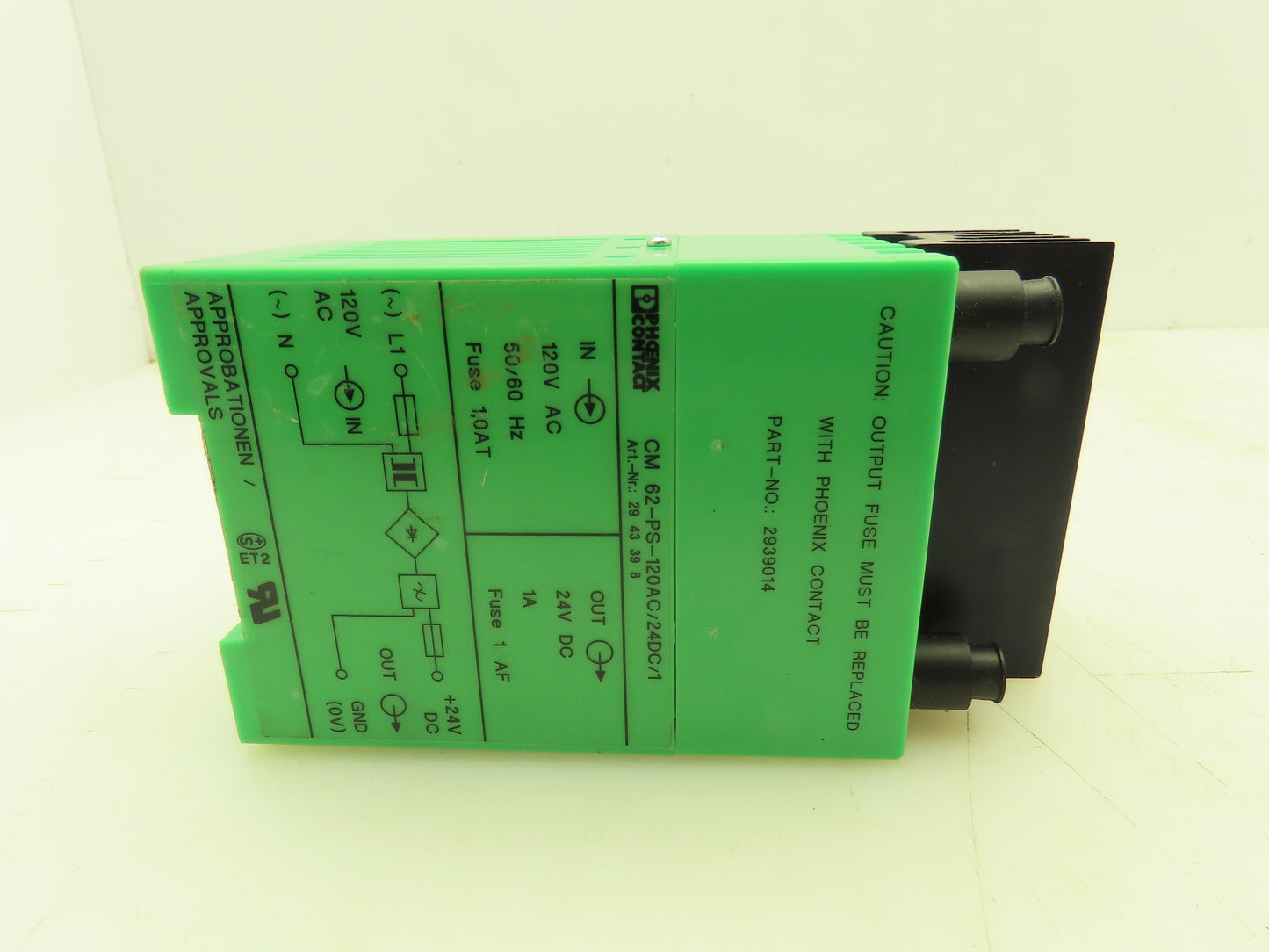 Phoenix Contact CM 62-PS-120AC/24DC/1 Power Supply 120VAC In - 24VDC Out