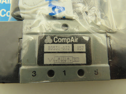 CompAir 8D531-032 Pneumatic Solenoid Valve 5-Port 2-Pos 115/240V
