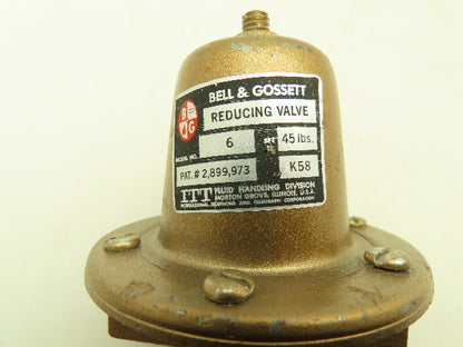 Bell & Gossett 110194 #6 Brass Pressure Reducing Valve 1/2" NPT 45 PSI Set