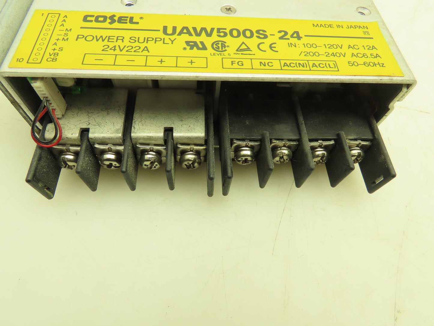 Cosel UAW500S-24 Power Supply 24VDC 22A Output 120/240VAC Input