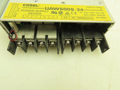 Cosel UAW500S-24 Power Supply 24VDC 22A Output 120/240VAC Input