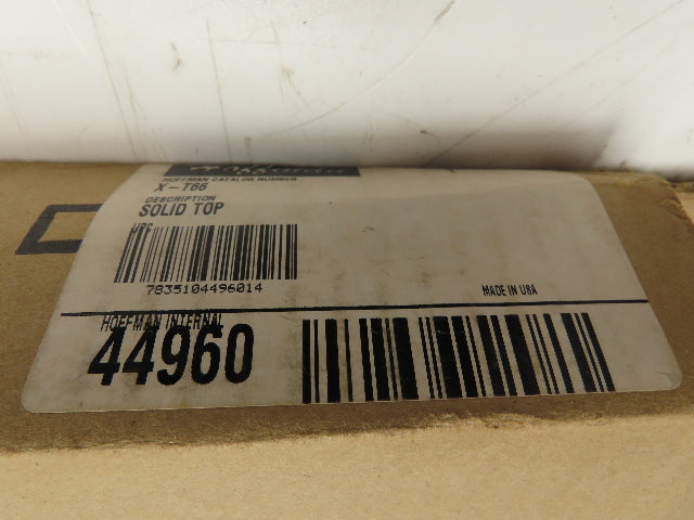 Hoffman X-T66 nVent Solid Top Steel Enclosure Panel 23.25x23.75" Gray