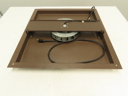 Hoffman Top Mount 9" Exhaust Fan for Steel Enclosure 24.25x25" Frame Brown 115V