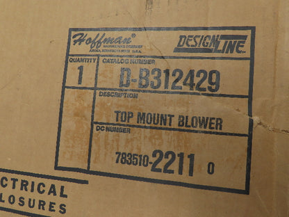 Hoffman Top Mount 9" Exhaust Fan for Steel Enclosure 24.25x25" Frame Brown 115V