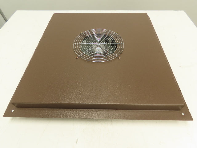 Hoffman Top Mount 9" Exhaust Fan for Steel Enclosure 24.25x25" Frame Brown 115V