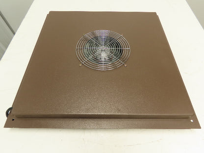 Hoffman Top Mount 9" Exhaust Fan for Steel Enclosure 24.25x25" Frame Brown 115V