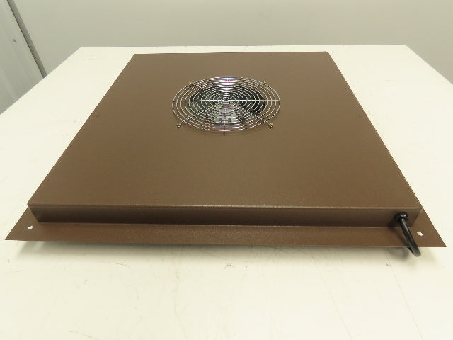 Hoffman Top Mount 9" Exhaust Fan for Steel Enclosure 24.25x25" Frame Brown 115V