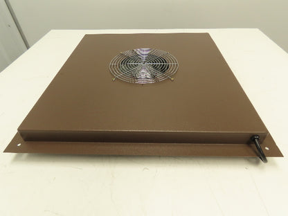 Hoffman Top Mount 9" Exhaust Fan for Steel Enclosure 24.25x25" Frame Brown 115V