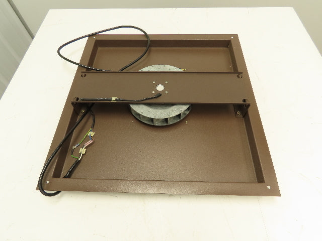 Hoffman Top Mount 9" Exhaust Fan for Steel Enclosure 24.25x25" Frame Brown 115V