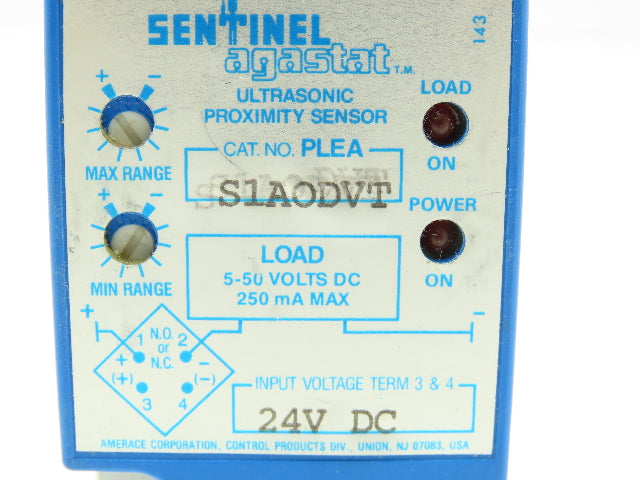Sentinel Agastat S1AODVT Ultrasonic Proximity Sensor 24 VDC