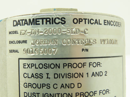 Datametrics EX-DM-2000-5LD-C Optical Encoder NEMA 4 Enclosure Lucas Ledex