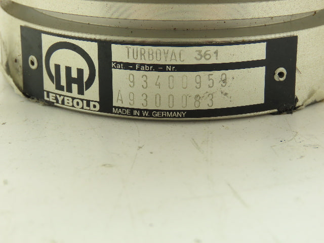 Leybold 93400959 Turbovac 361 Turbomolecular Pump A9300083