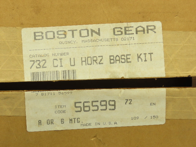 Boston Gear 56599 Horizontal Base 11x8.5" Gearbox 732 CI U Horz Base Kit