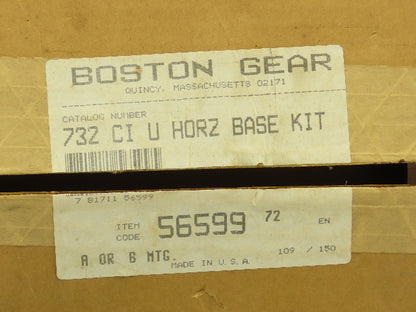 Boston Gear 56599 Horizontal Base 11x8.5" Gearbox 732 CI U Horz Base Kit
