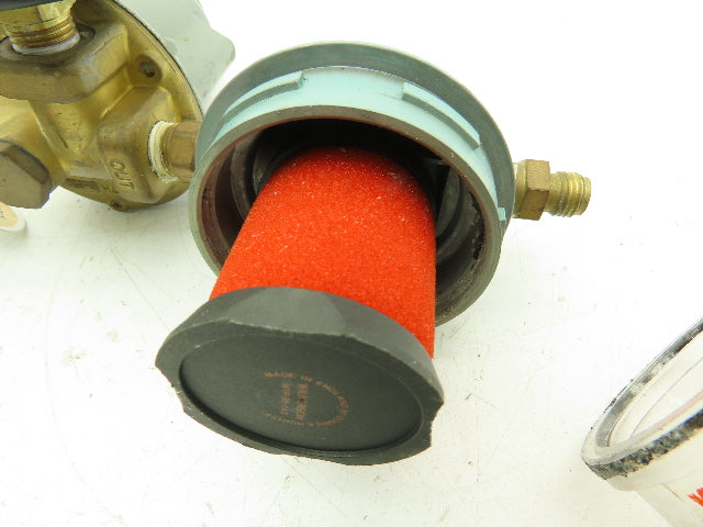 Wilkerson Pneumatic Air Filter Regulator Lubricator Setup Fisher Gauge 100PSI