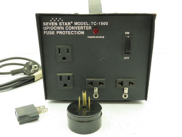 Seven Star TC-1500 Voltage Converter Step Up/Down Transformer 1500W 120/240V