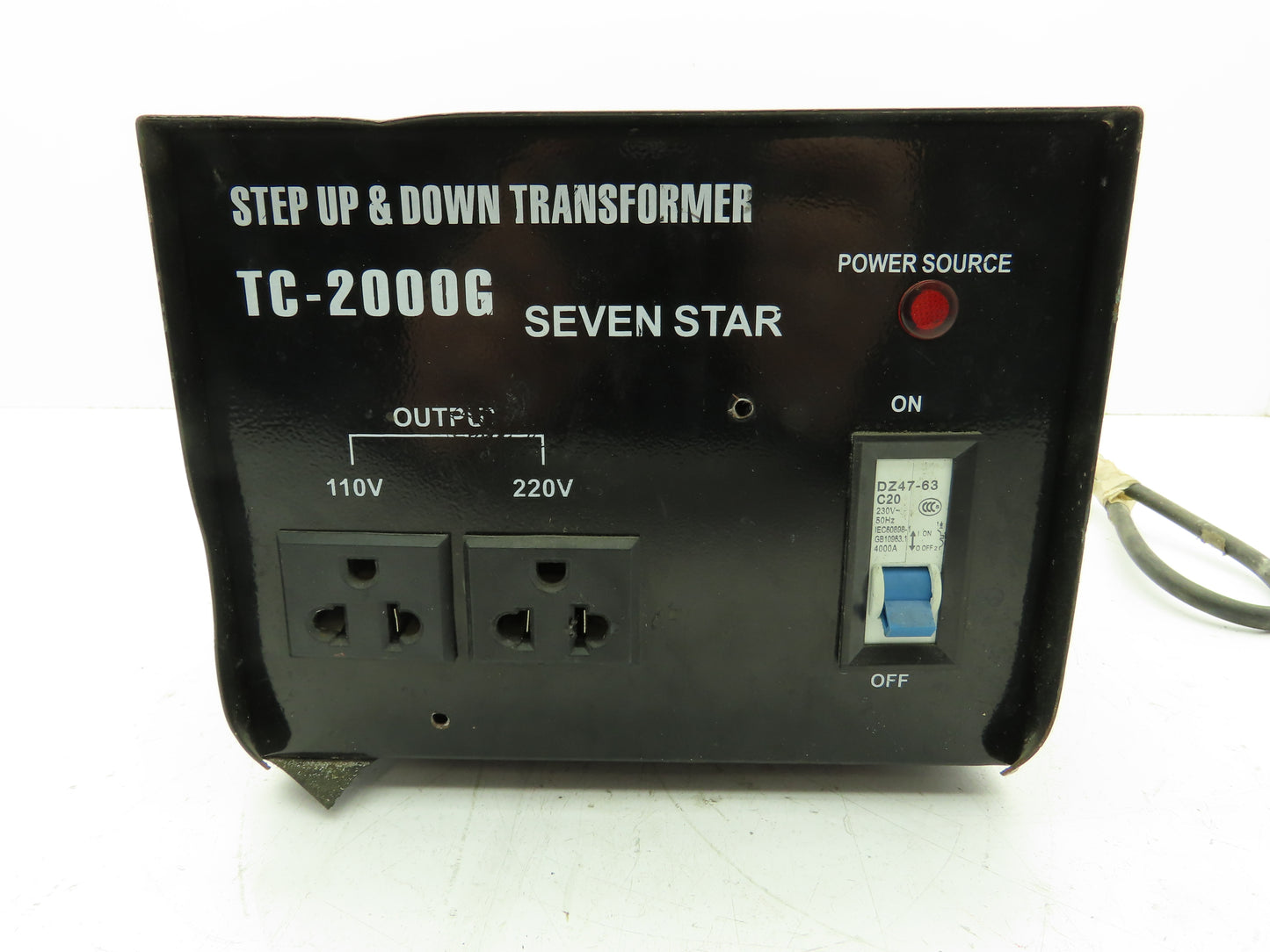 Seven Star TC-2000G Voltage Converter Step Up/Down Transformer 2000W 120/240V