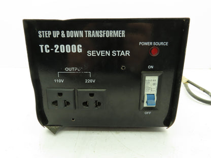Seven Star TC-2000G Voltage Converter Step Up/Down Transformer 2000W 120/240V