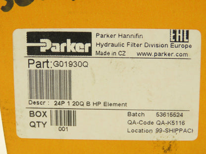 Parker G01930Q Hydraulic Filter Element