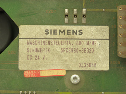 Siemens 6FC3986-3EG20 Sinumerik Control Panel Keyed Parts Only