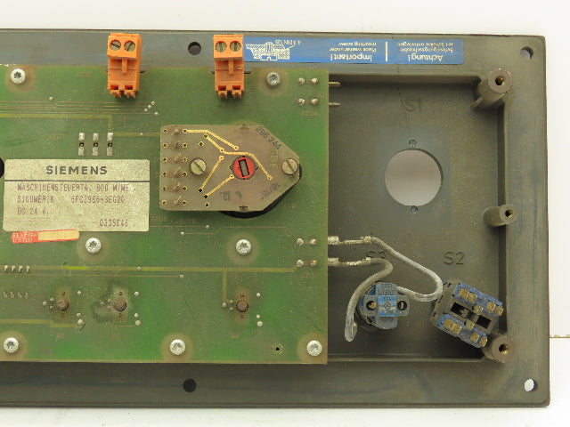 Siemens 6FC3986-3EG20 Sinumerik Control Panel Keyed Parts Only
