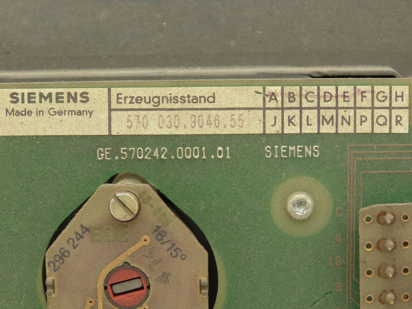 Siemens 6FC3986-3DD20 Sinumerik Control Panel Keyed