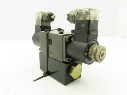 Atos DHU-0710/18 Hydraulic Directional Control Solenoid Stack Valve 3-Pos 110VDC