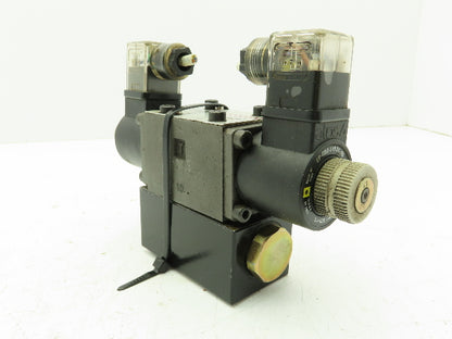 Atos DHU-0710/18 Hydraulic Directional Control Solenoid Stack Valve 3-Pos 110VDC