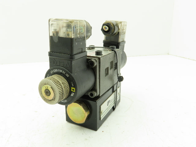 Atos DHU-0710/18 Hydraulic Directional Control Solenoid Stack Valve 3-Pos 110VDC